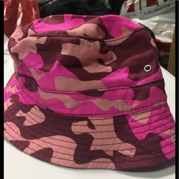 pink dolphin camo bucket hat